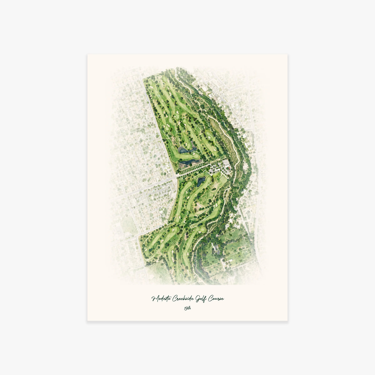 Modesto Creekside Golf Course printed artwork