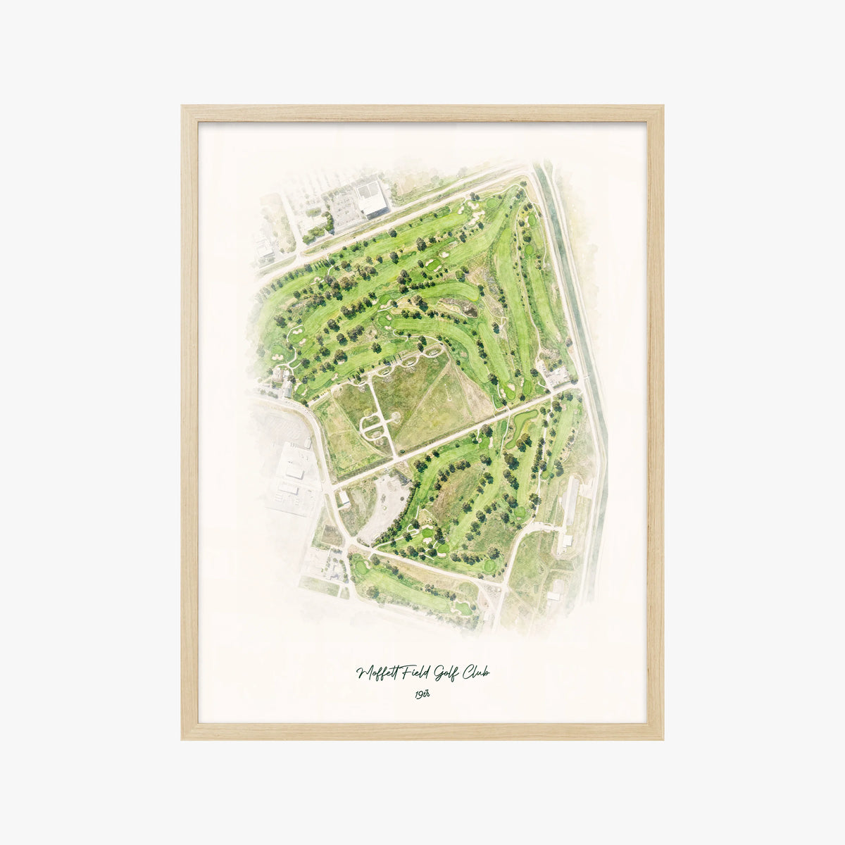 Moffett Field Golf Club wood frame