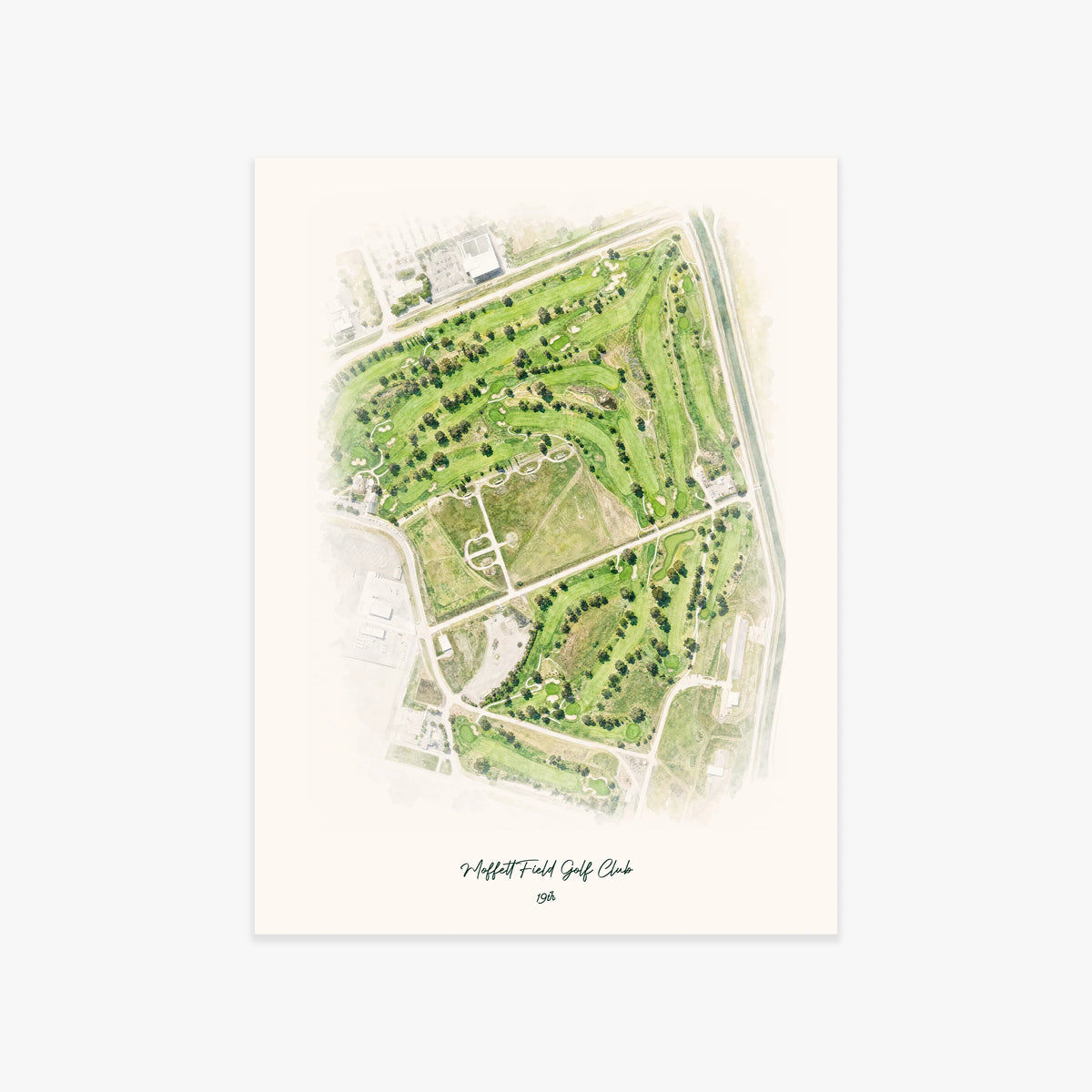 Moffett Field Golf Club printed artwork