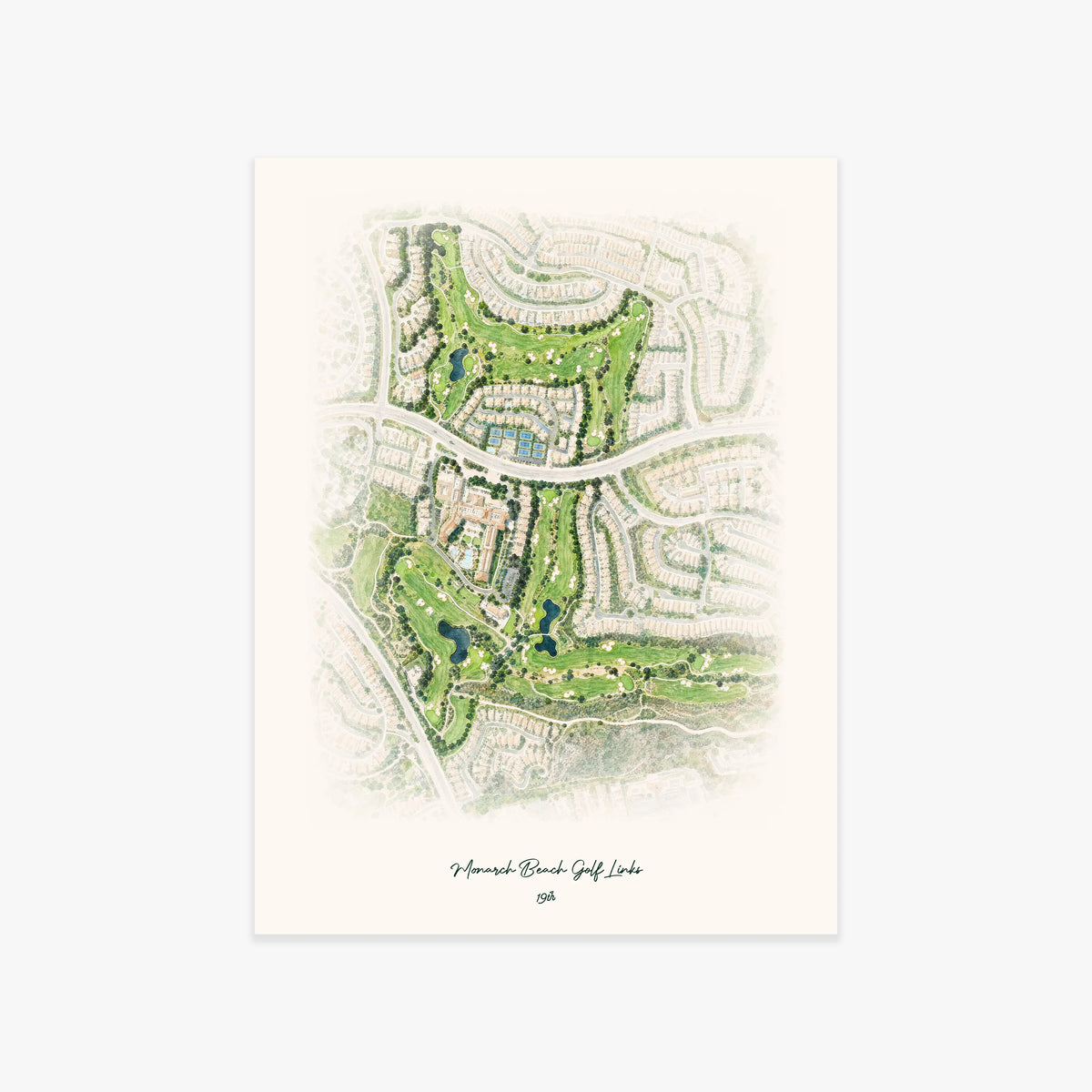 Monarch Beach Golf Links printed artwork