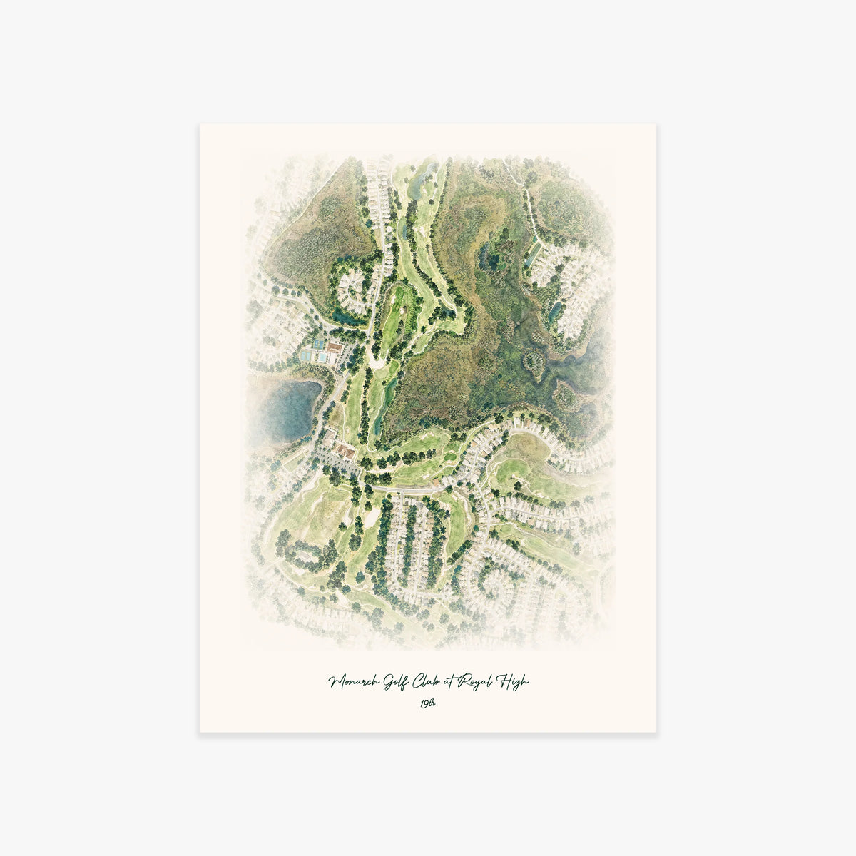 Monarch Golf Club at Royal High printed artwork