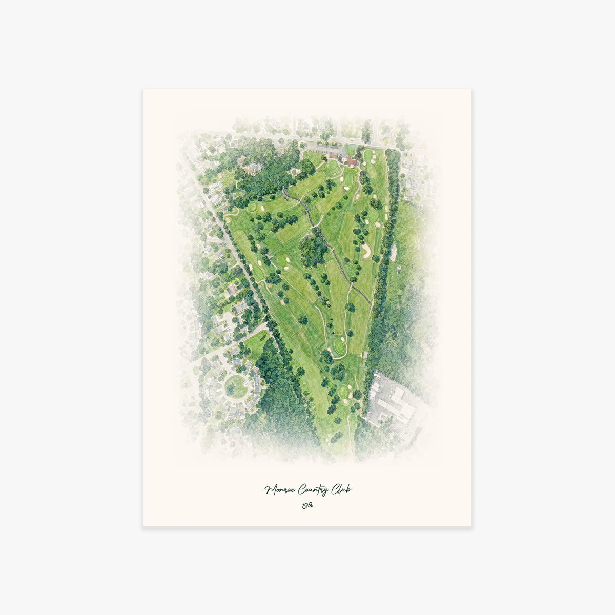 Monroe Country Club printed artwork