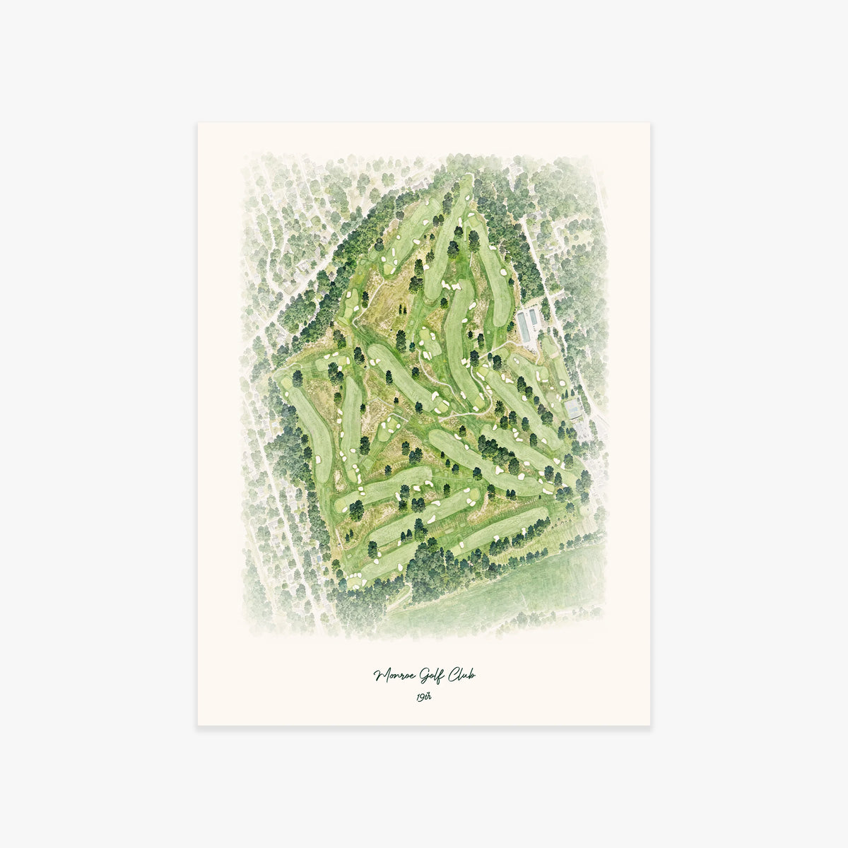 Monroe Golf Club printed artwork