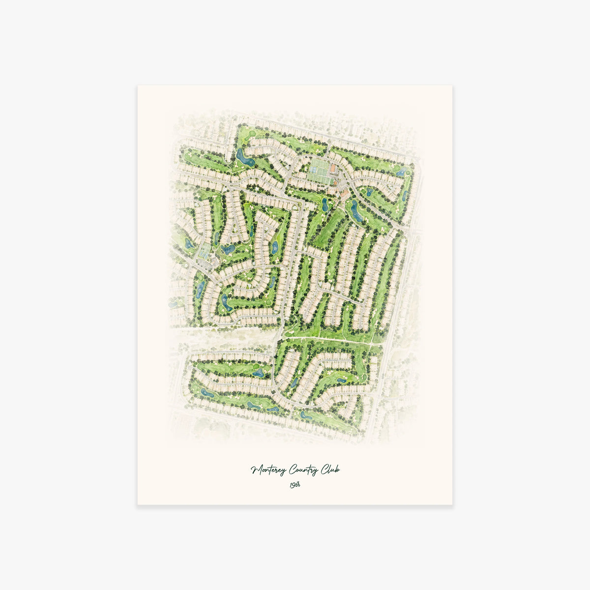 Monterey Country Club printed artwork