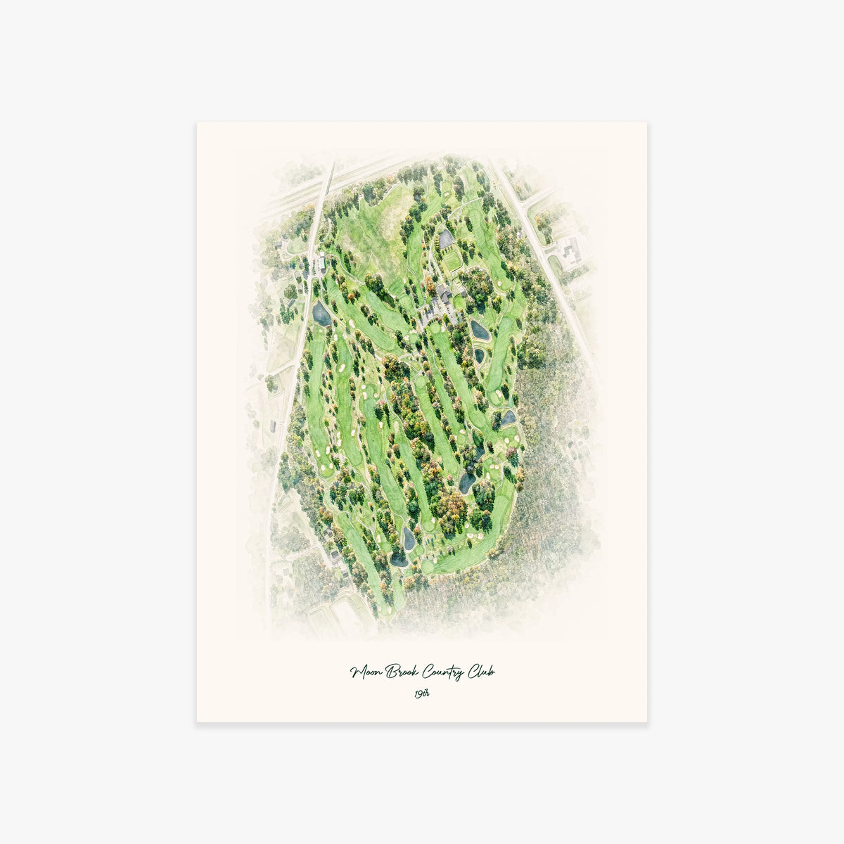 Moon Brook Country Club printed artwork