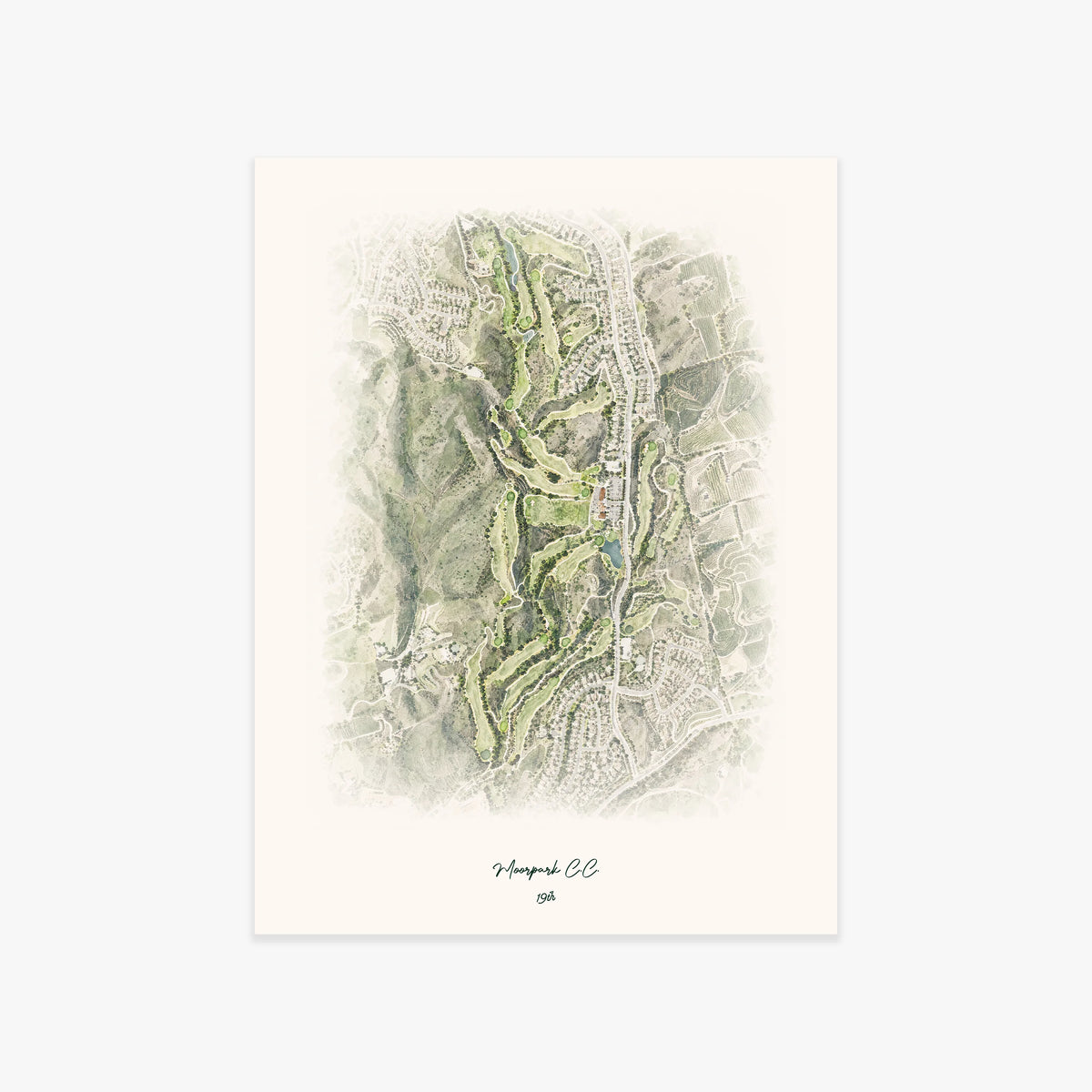 Moorpark C.C. printed artwork