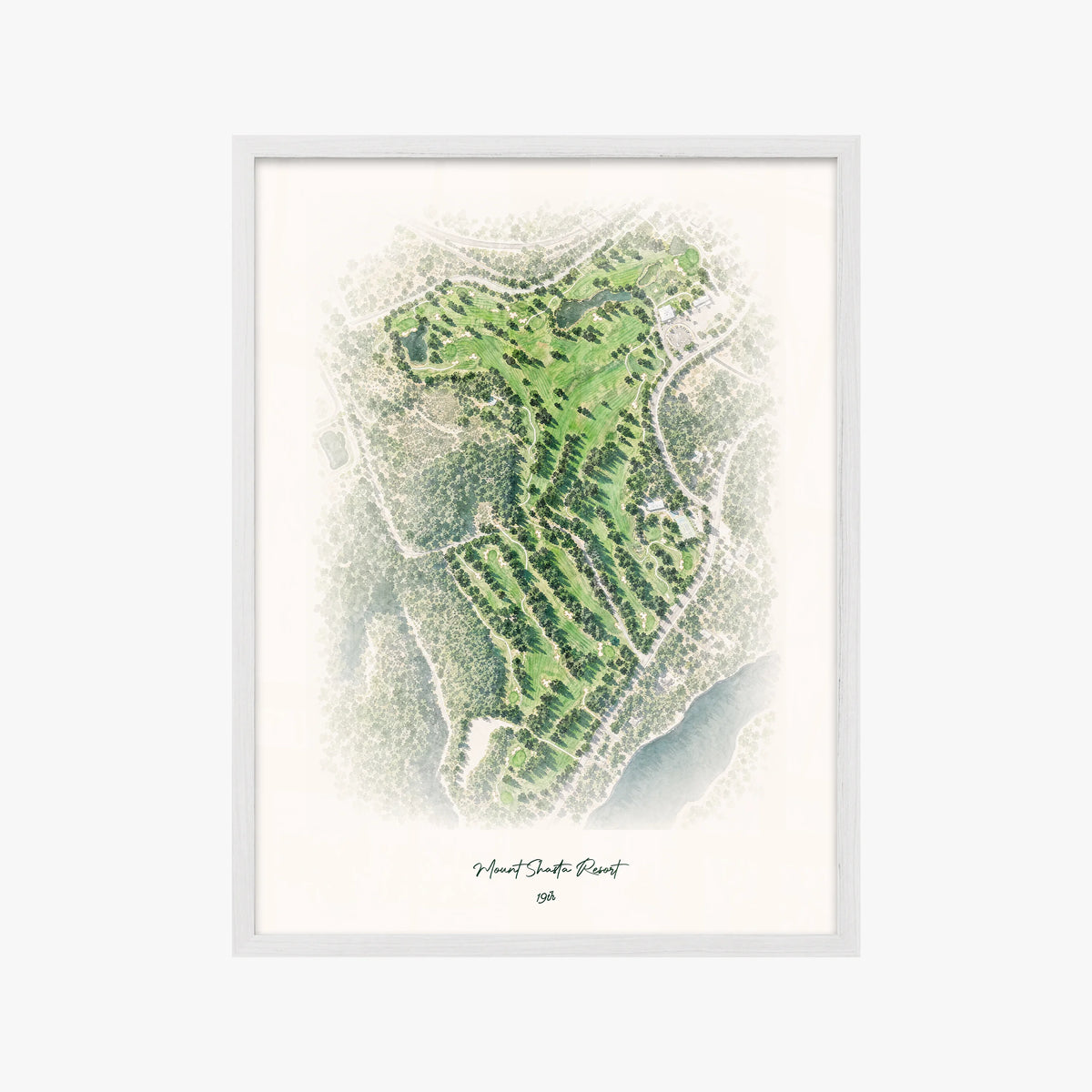 Mount Shasta Resort white frame