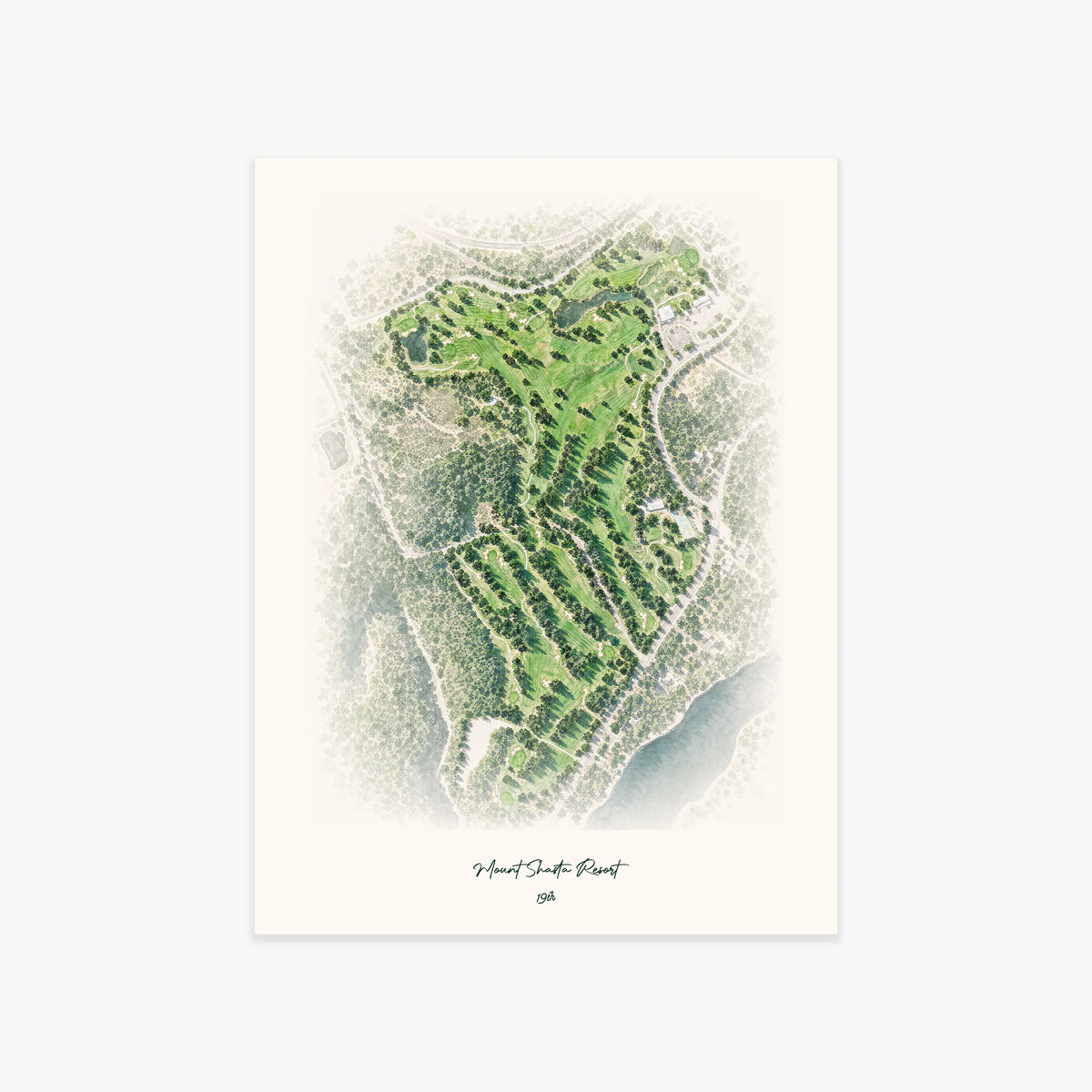 Mount Shasta Resort printed artwork