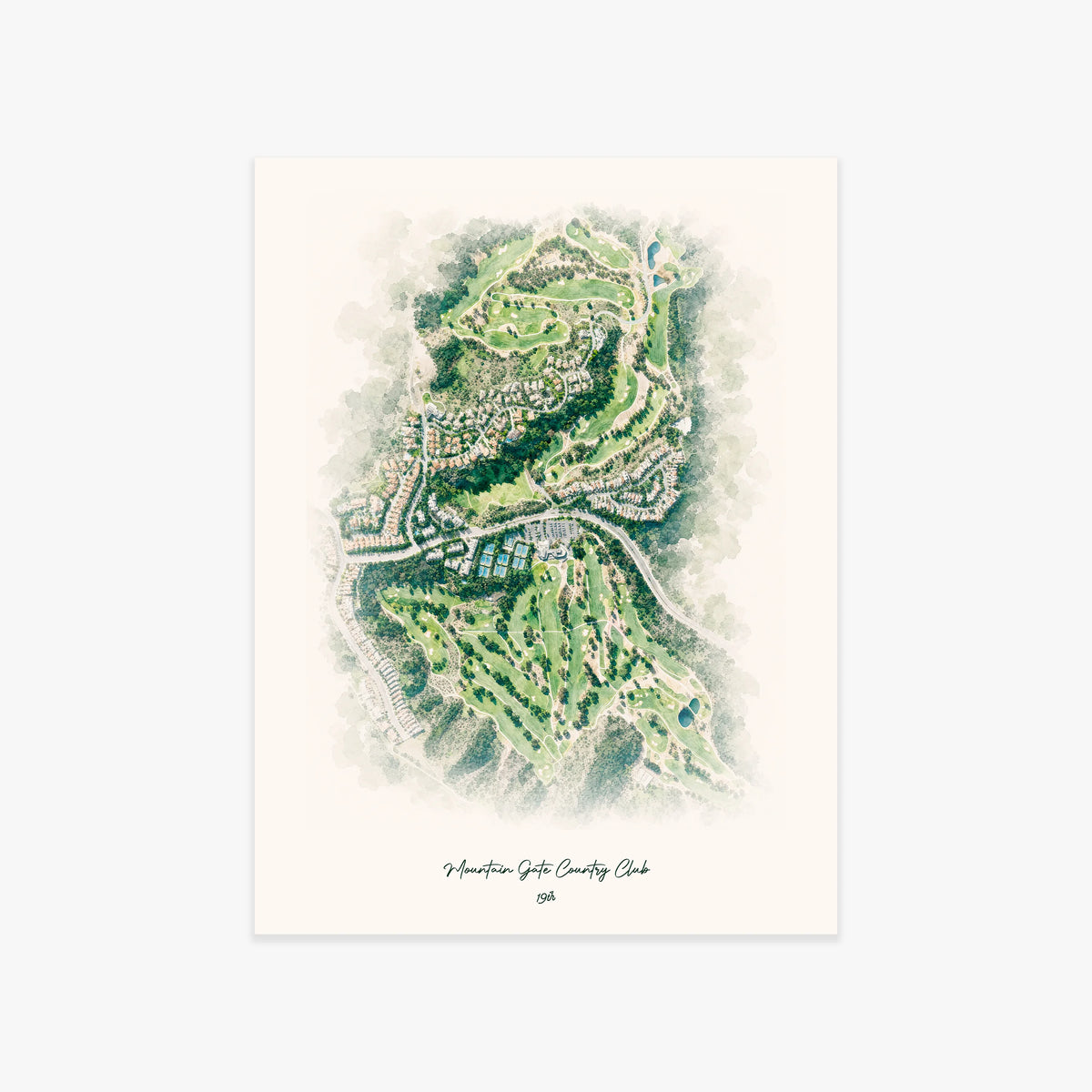 Mountain Gate Country Club printed artwork