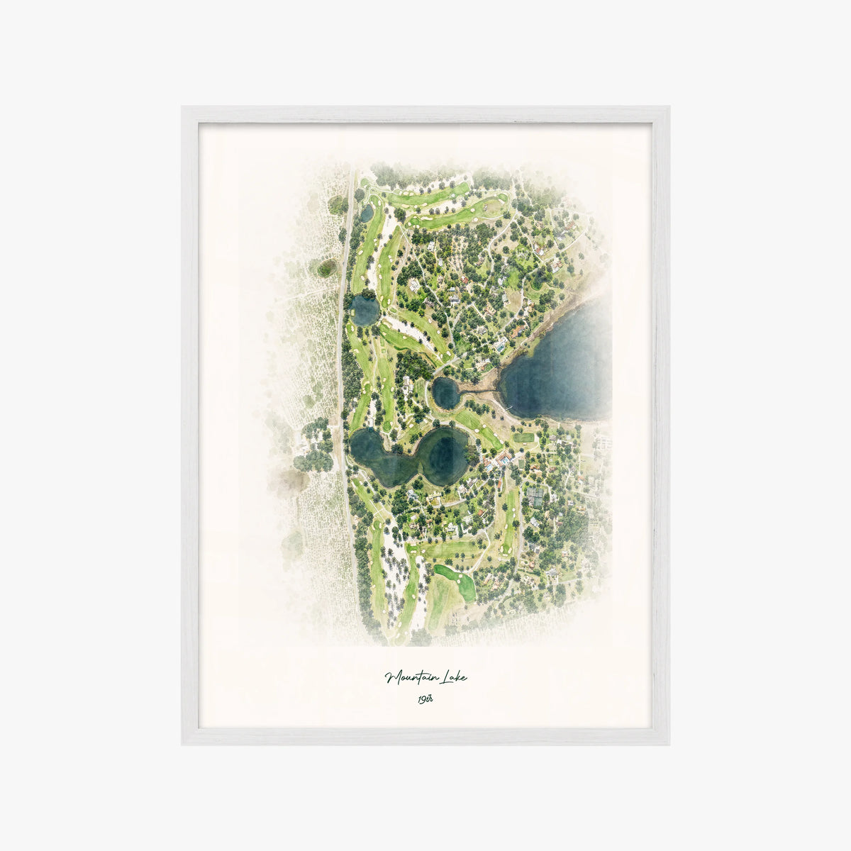 Mountain Lake white frame