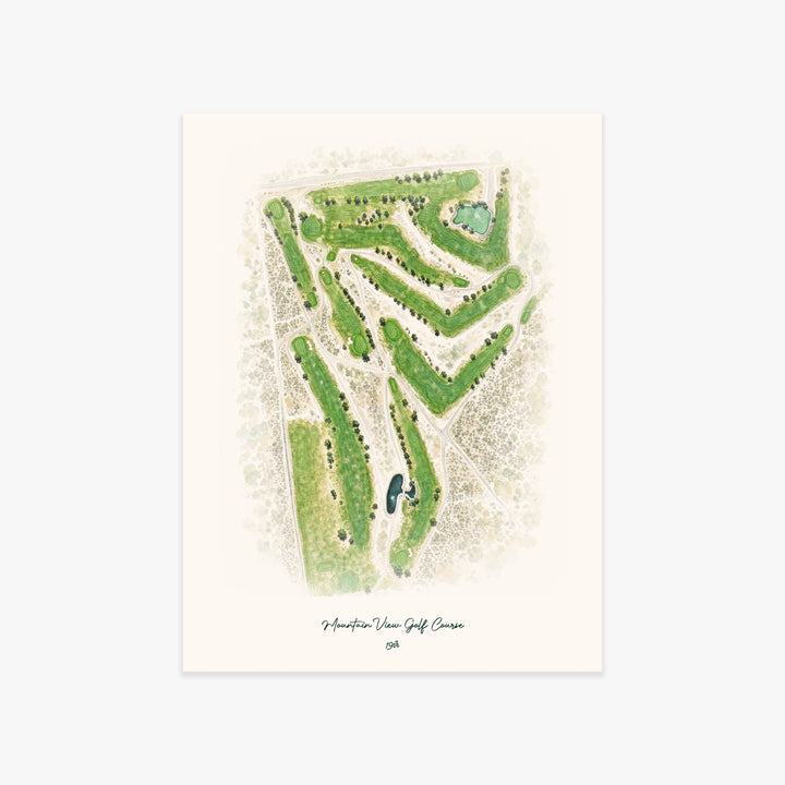 Mountain View Golf Course printed artwork