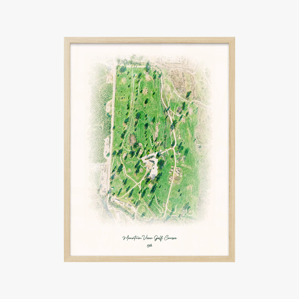 Mountain View Golf Course wood frame