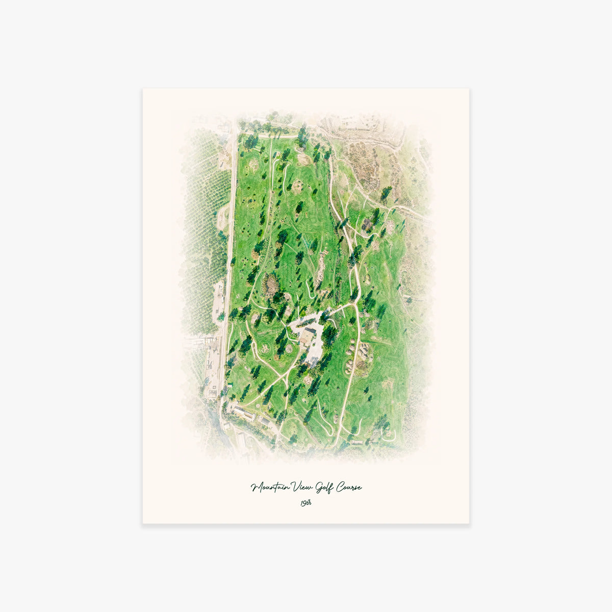 Mountain View Golf Course printed artwork