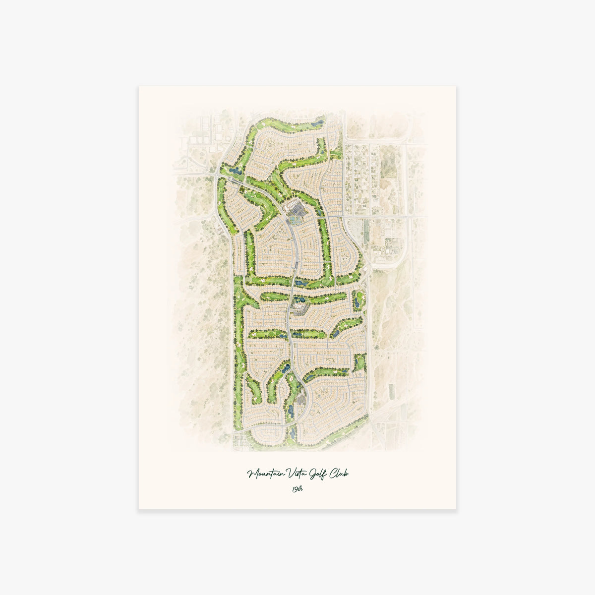 Mountain Vista Golf Club printed artwork