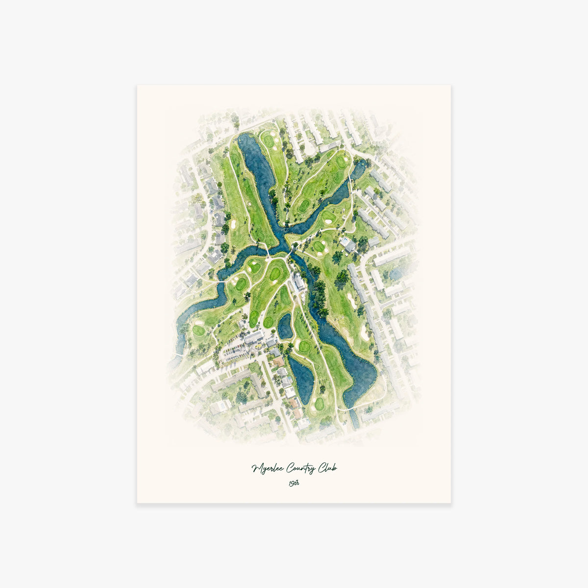 Myerlee Country Club printed artwork