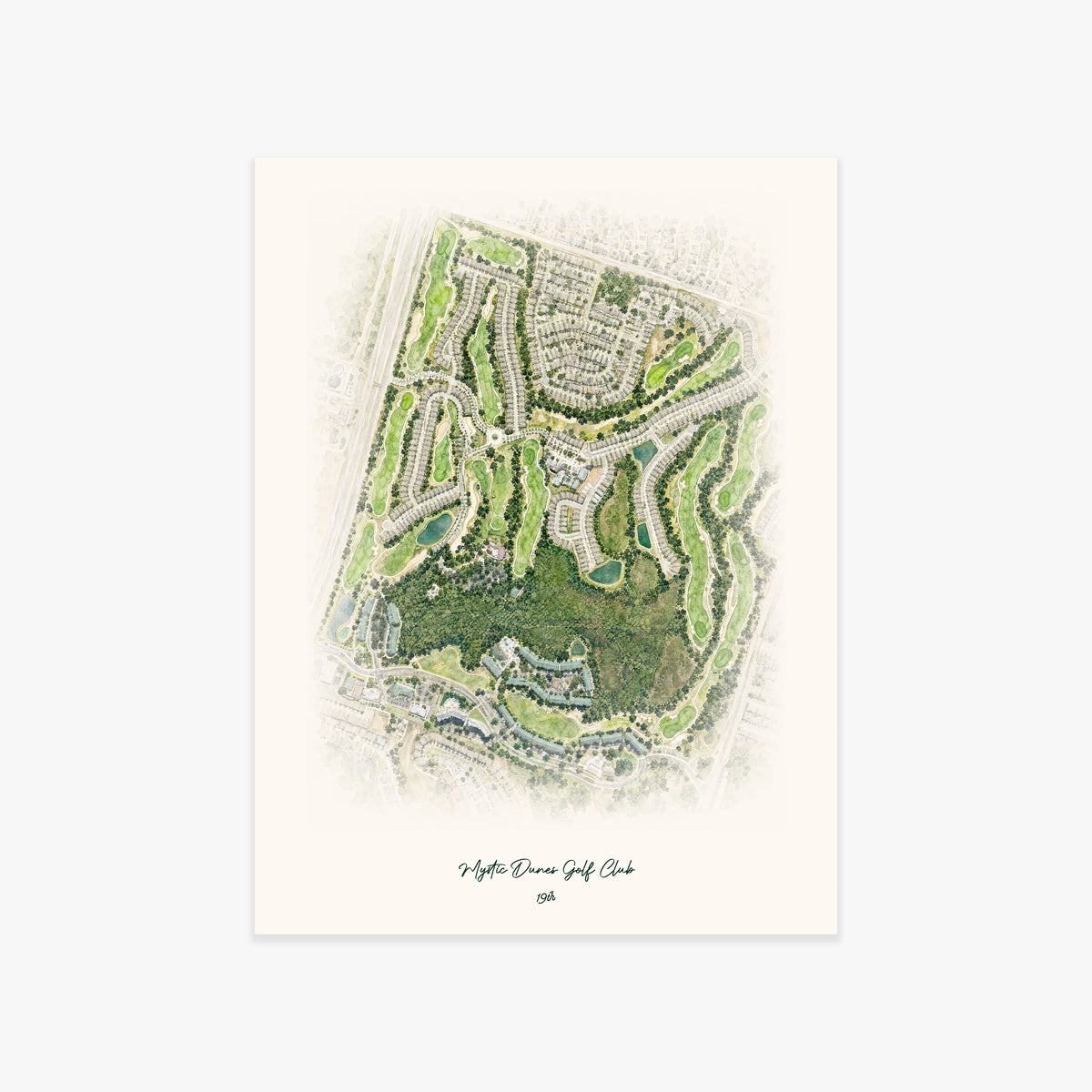 Mystic Dunes Golf Club printed artwork