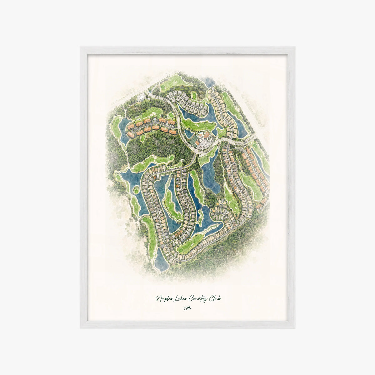 Naples Lakes Country Club white frame