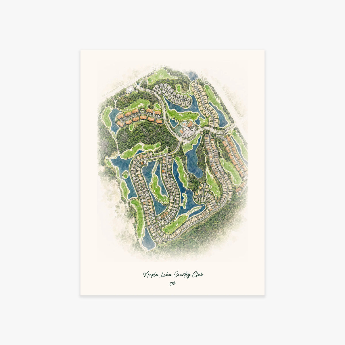 Naples Lakes Country Club printed artwork