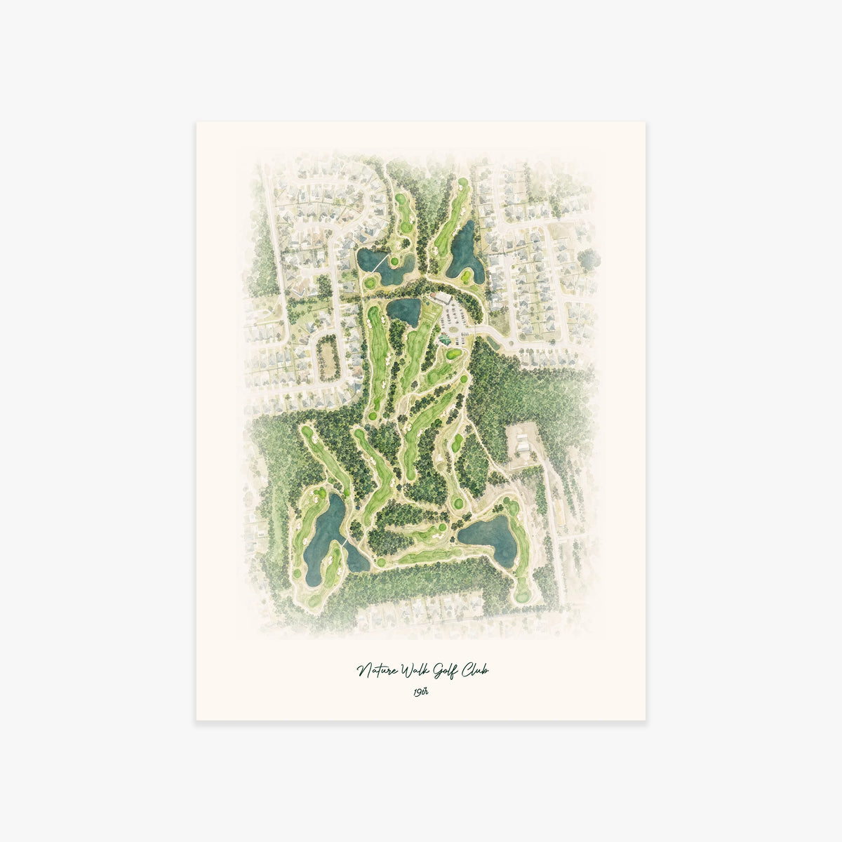 Nature Walk Golf Club printed artwork