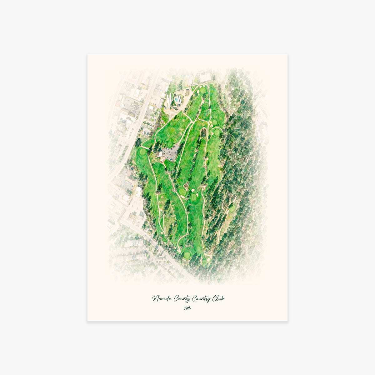 Nevada County Country Club printed artwork