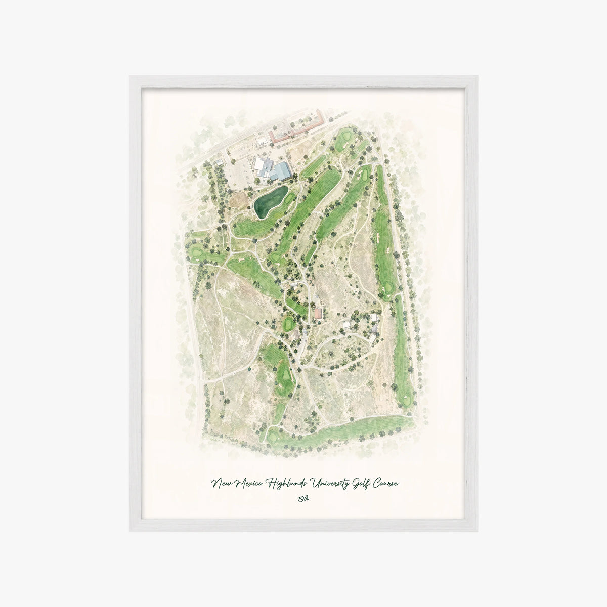 New Mexico Highlands University Golf Course white frame