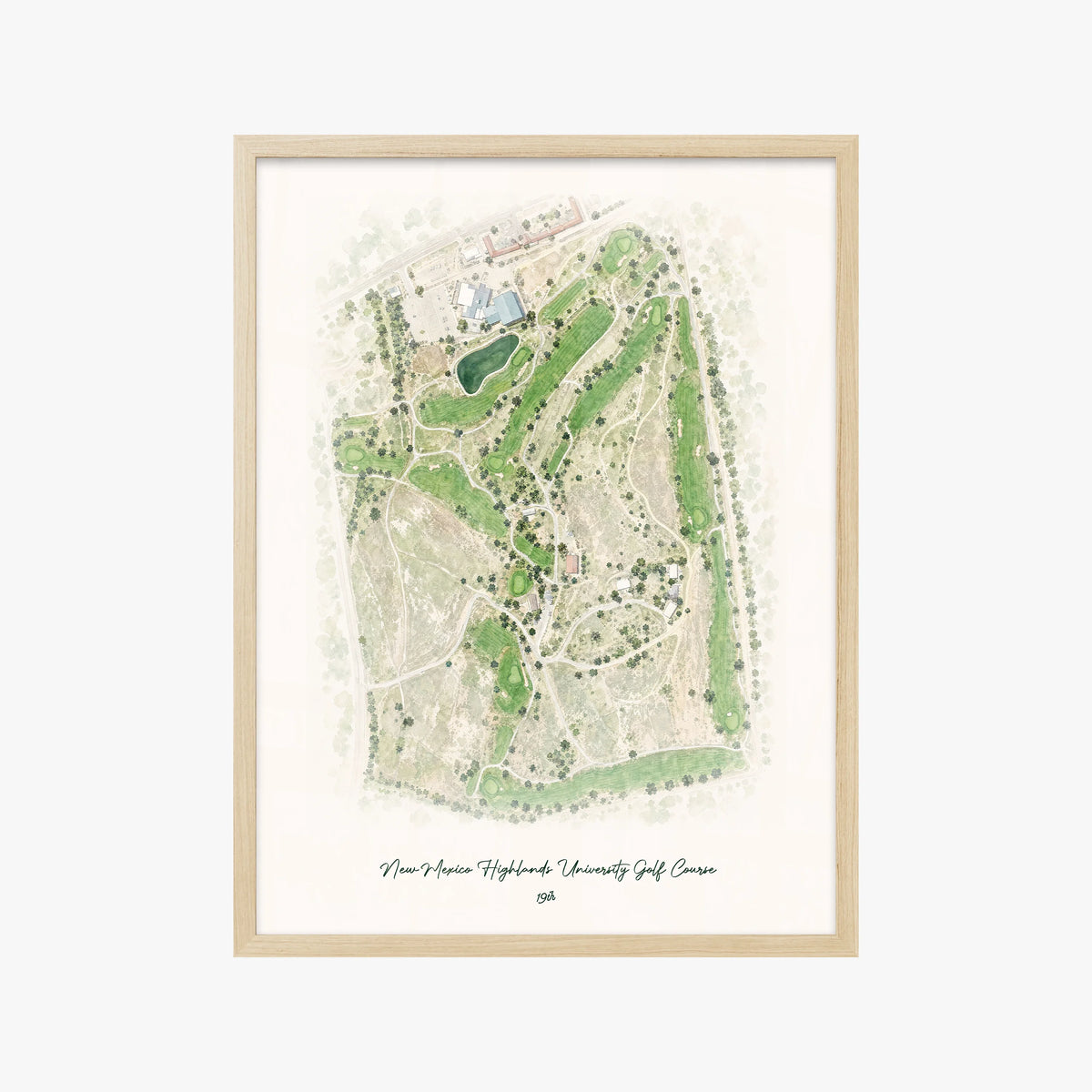 New Mexico Highlands University Golf Course wood frame