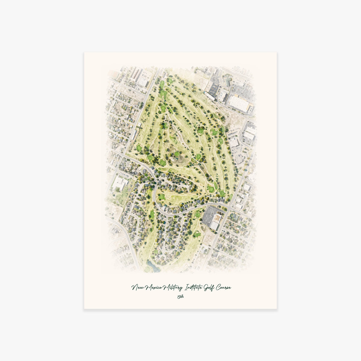 New Mexico Military Institute Golf Course printed artwork