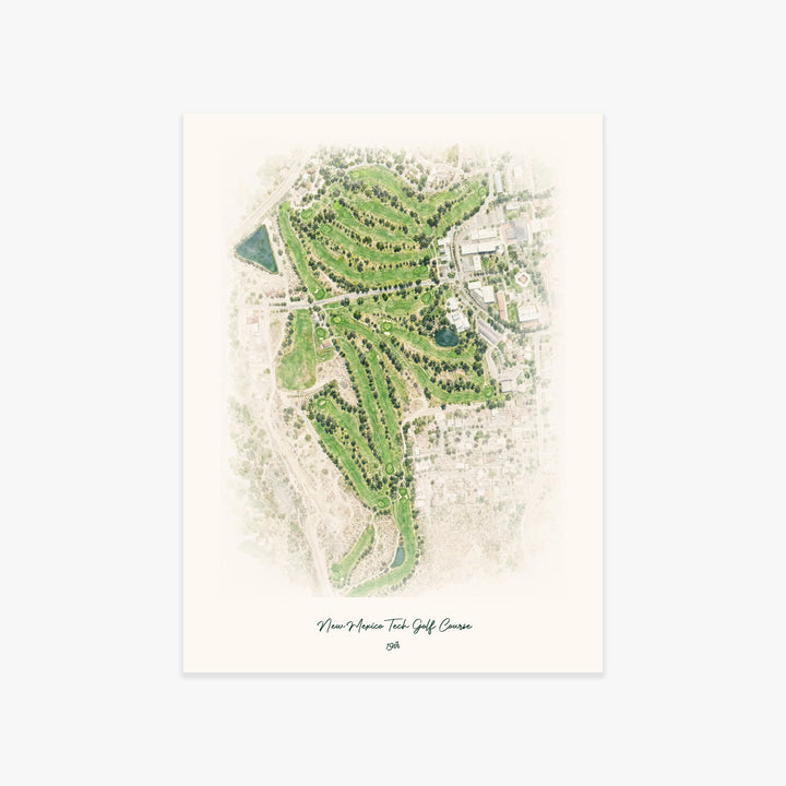 New Mexico Tech Golf Course printed artwork