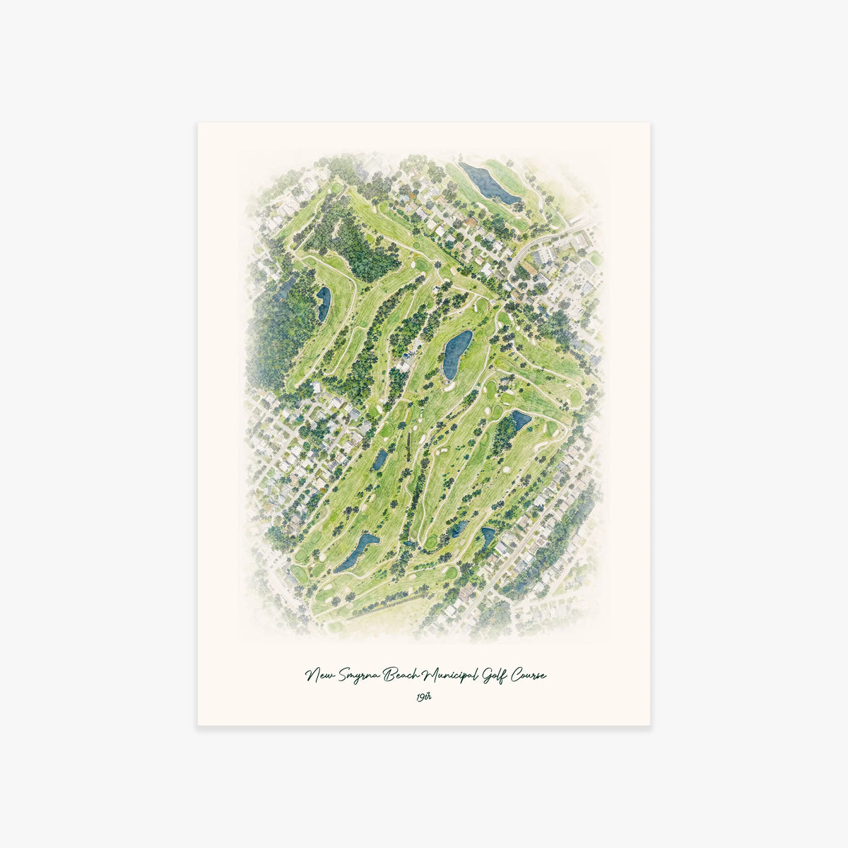 New Smyrna Beach Municipal Golf Course printed artwork