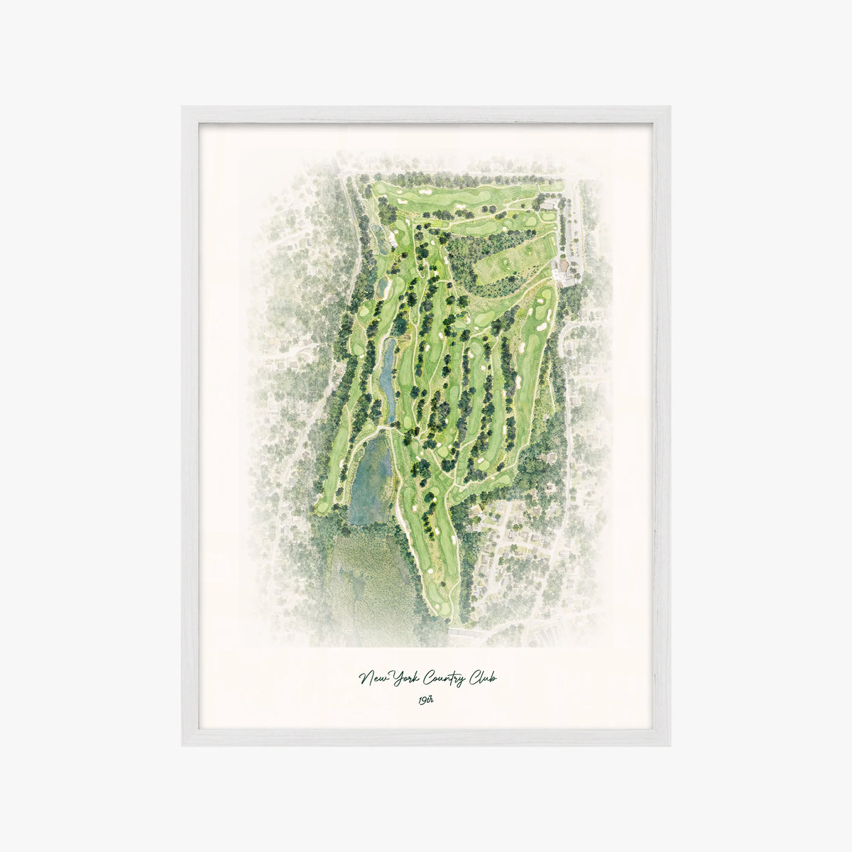 New York Country Club white frame