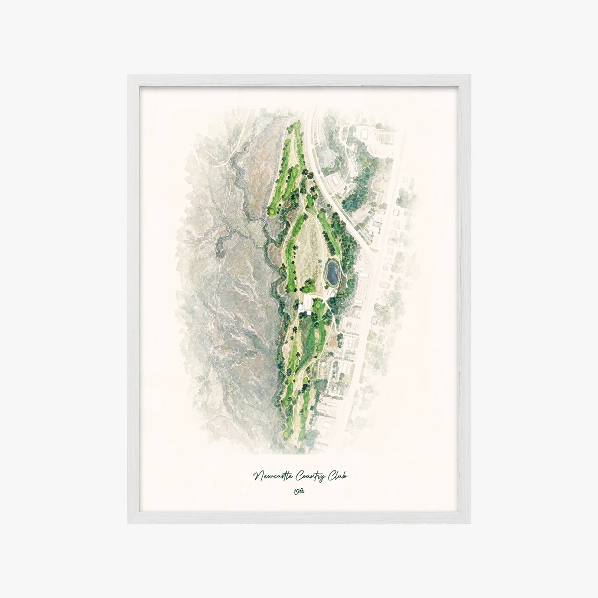 Newcastle Country Club white frame
