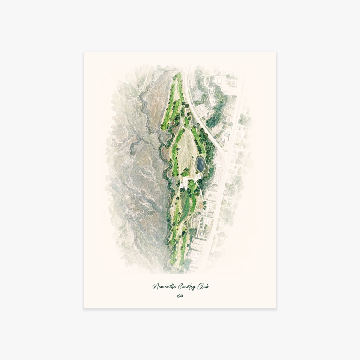 Newcastle Country Club printed artwork