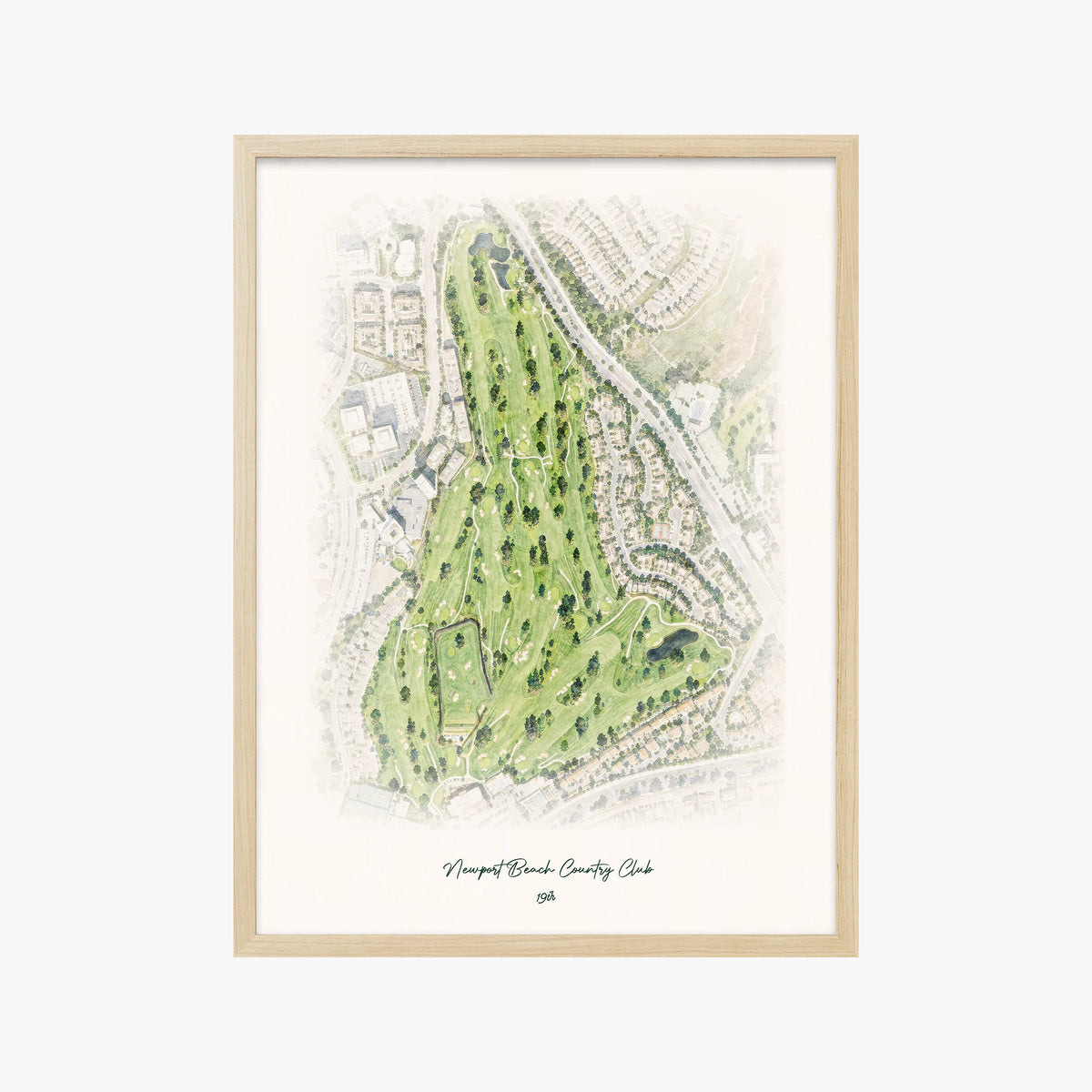 Newport Beach Country Club wood frame