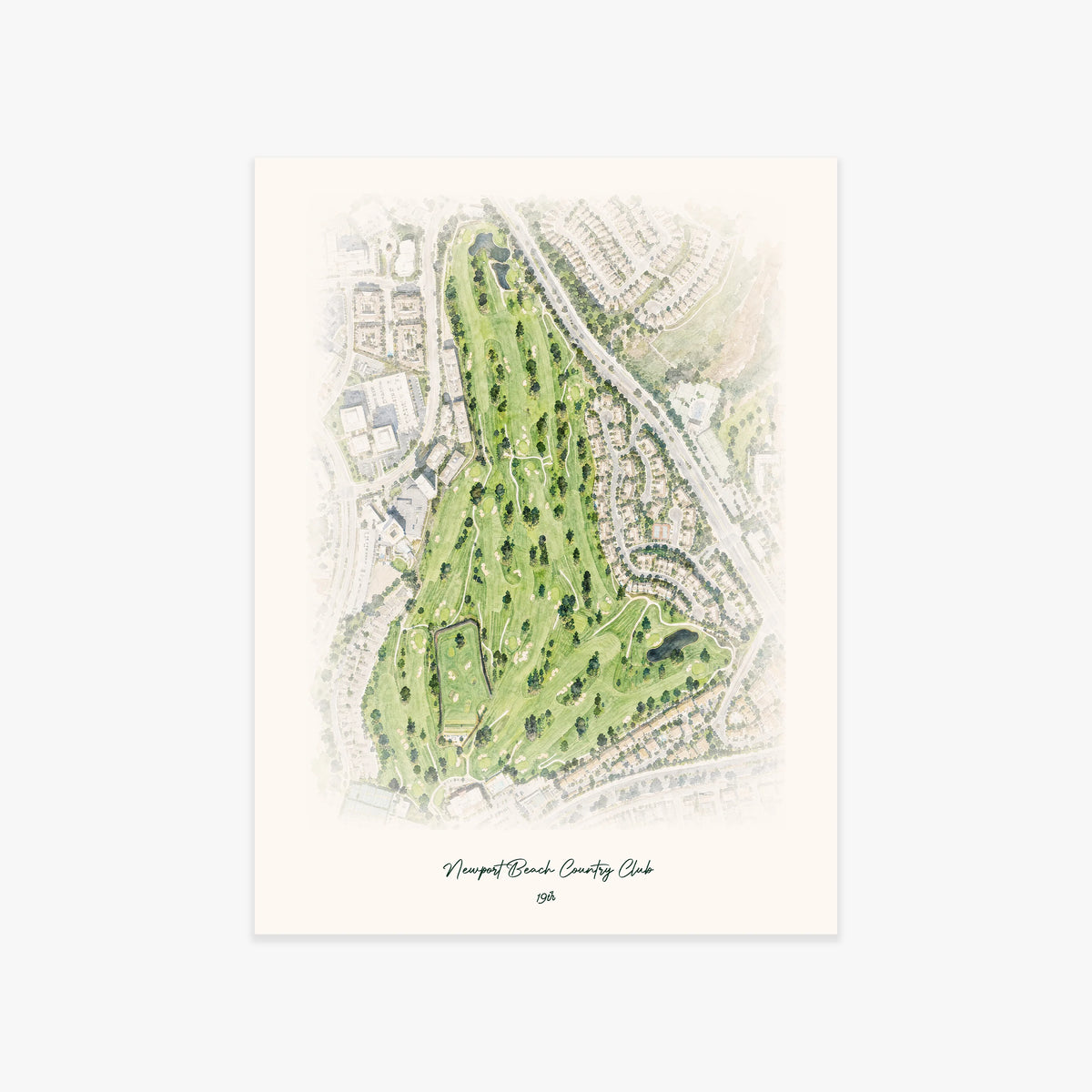 Newport Beach Country Club printed artwork
