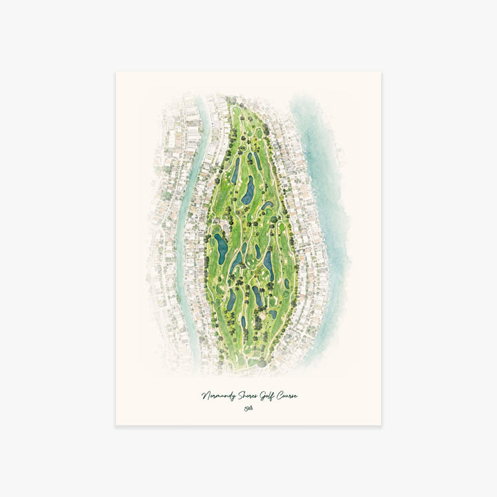 Normandy Shores Golf Course printed artwork