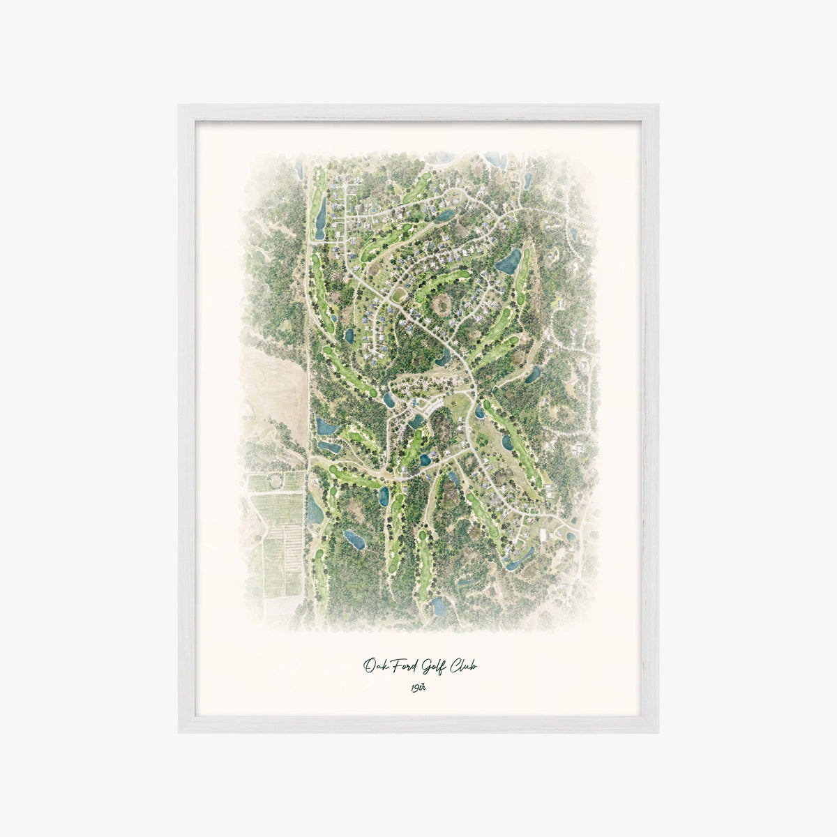 Oak Ford Golf Club white frame