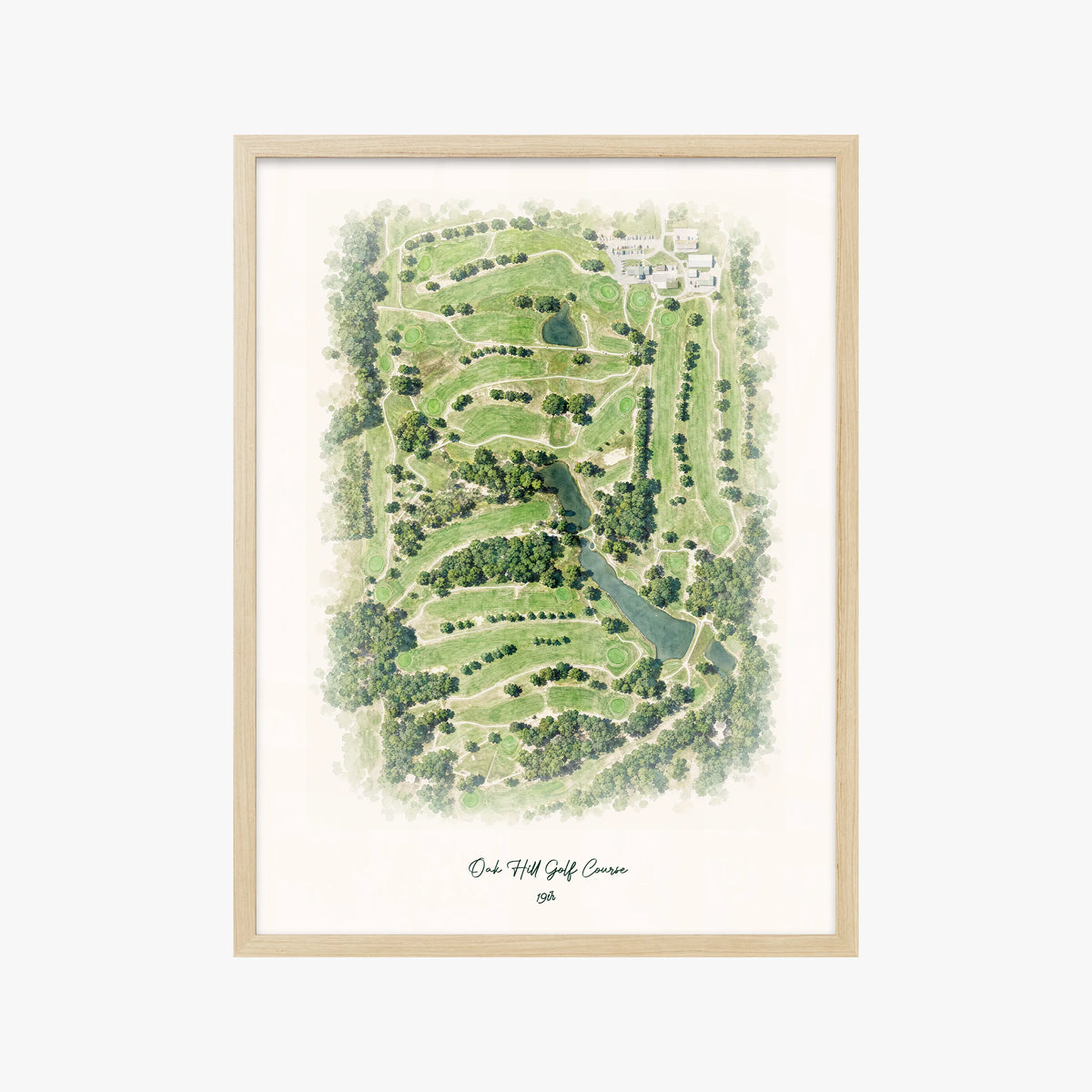 Oak Hill Golf Course wood frame
