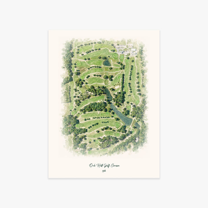 Oak Hill Golf Course printed artwork
