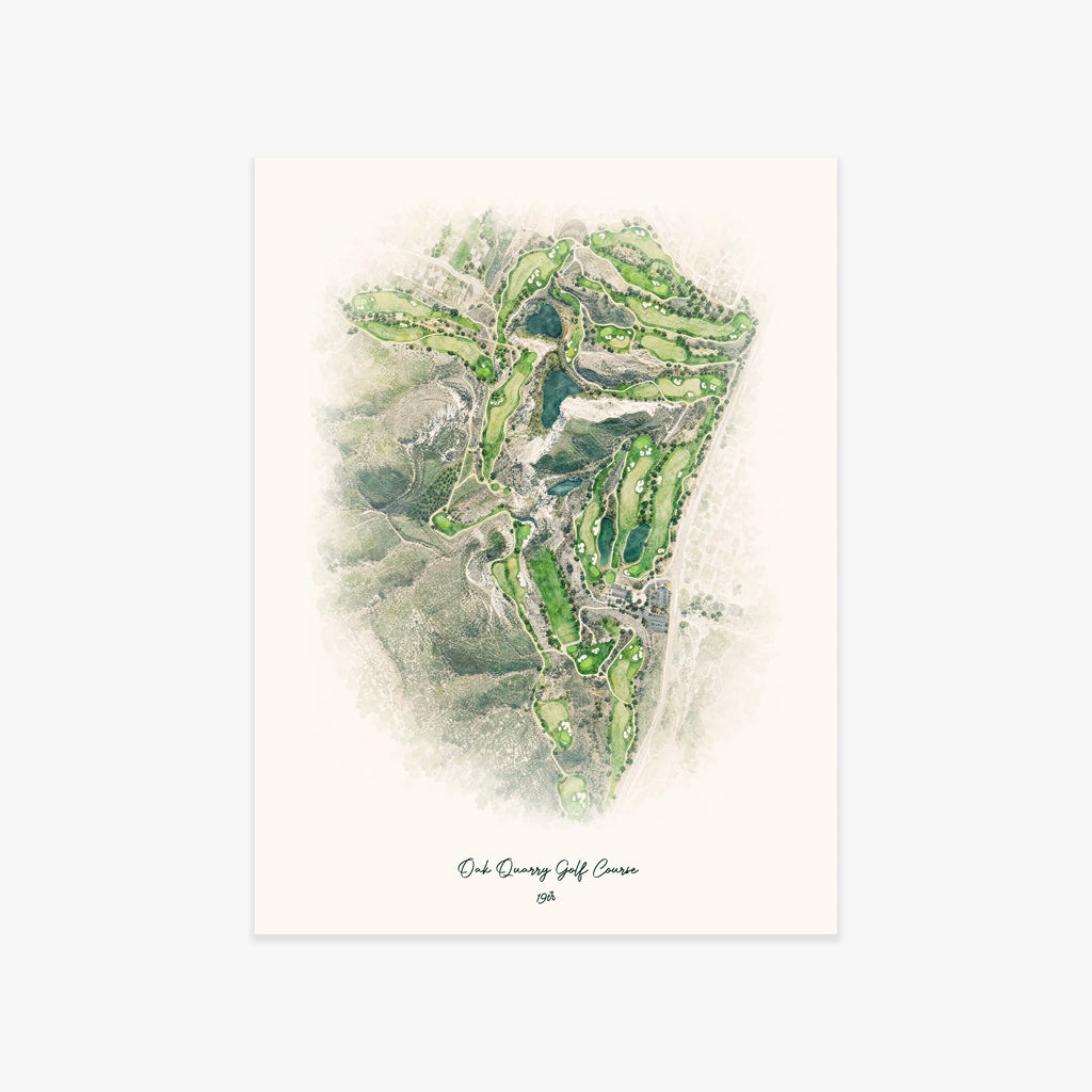 Oak Quarry Golf Course printed artwork