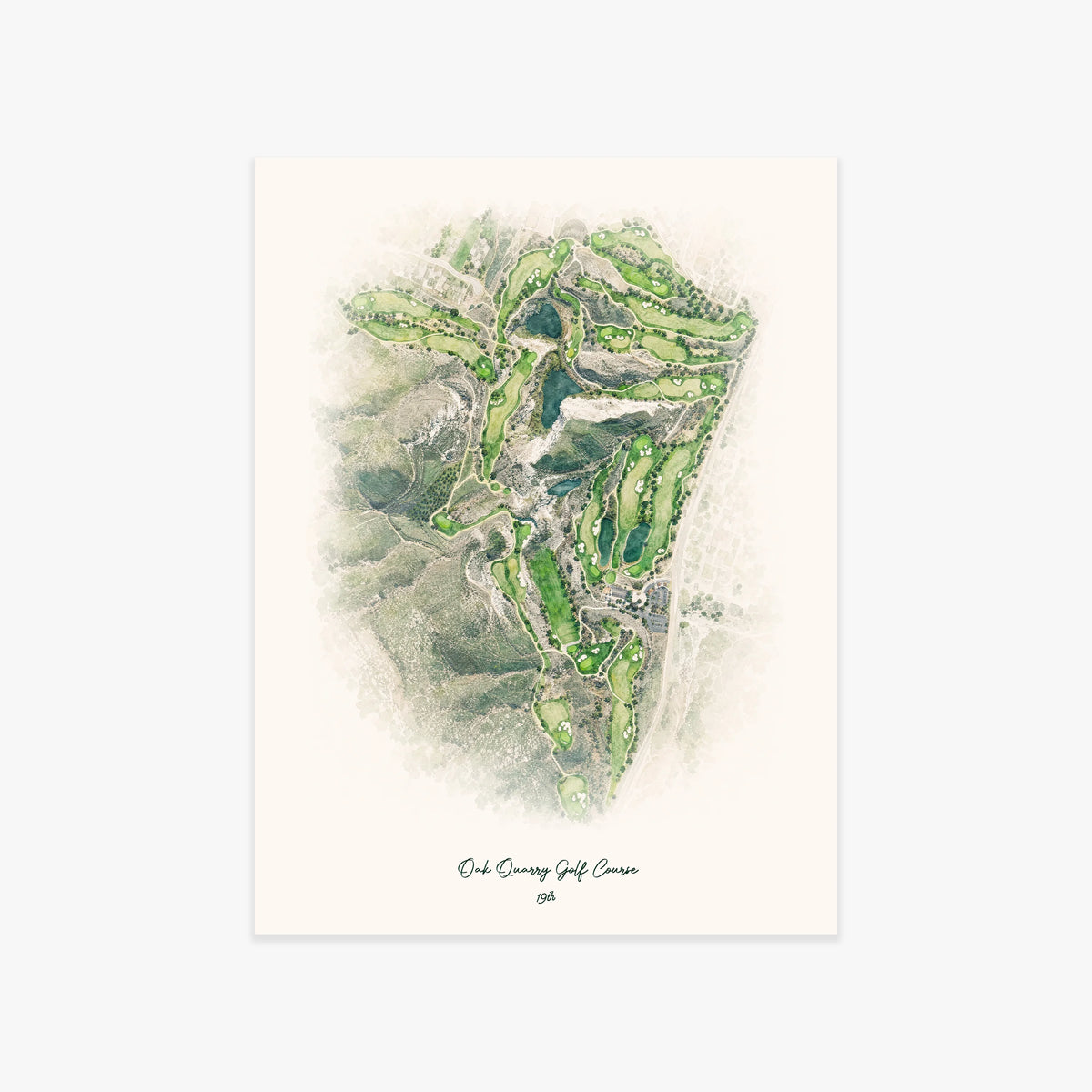 Oak Quarry Golf Course printed artwork
