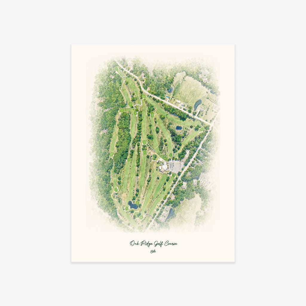 Oak Ridge Golf Course printed artwork