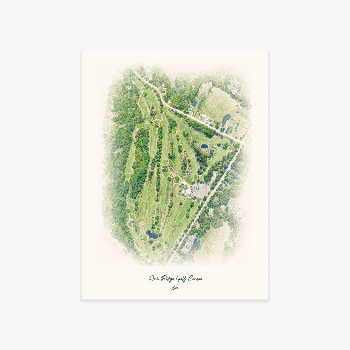 Oak Ridge Golf Course printed artwork