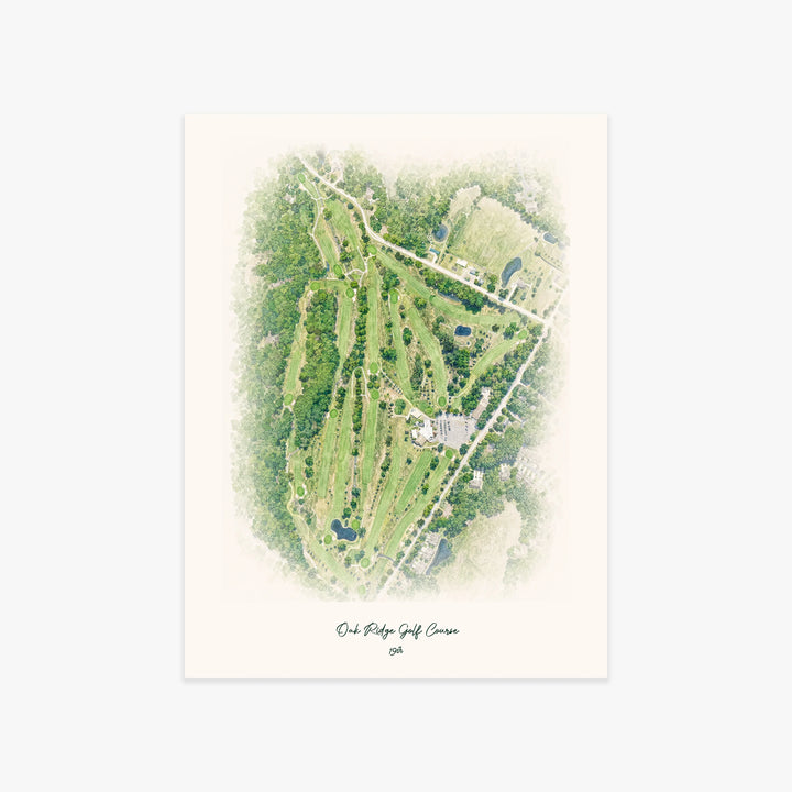 Oak Ridge Golf Course printed artwork
