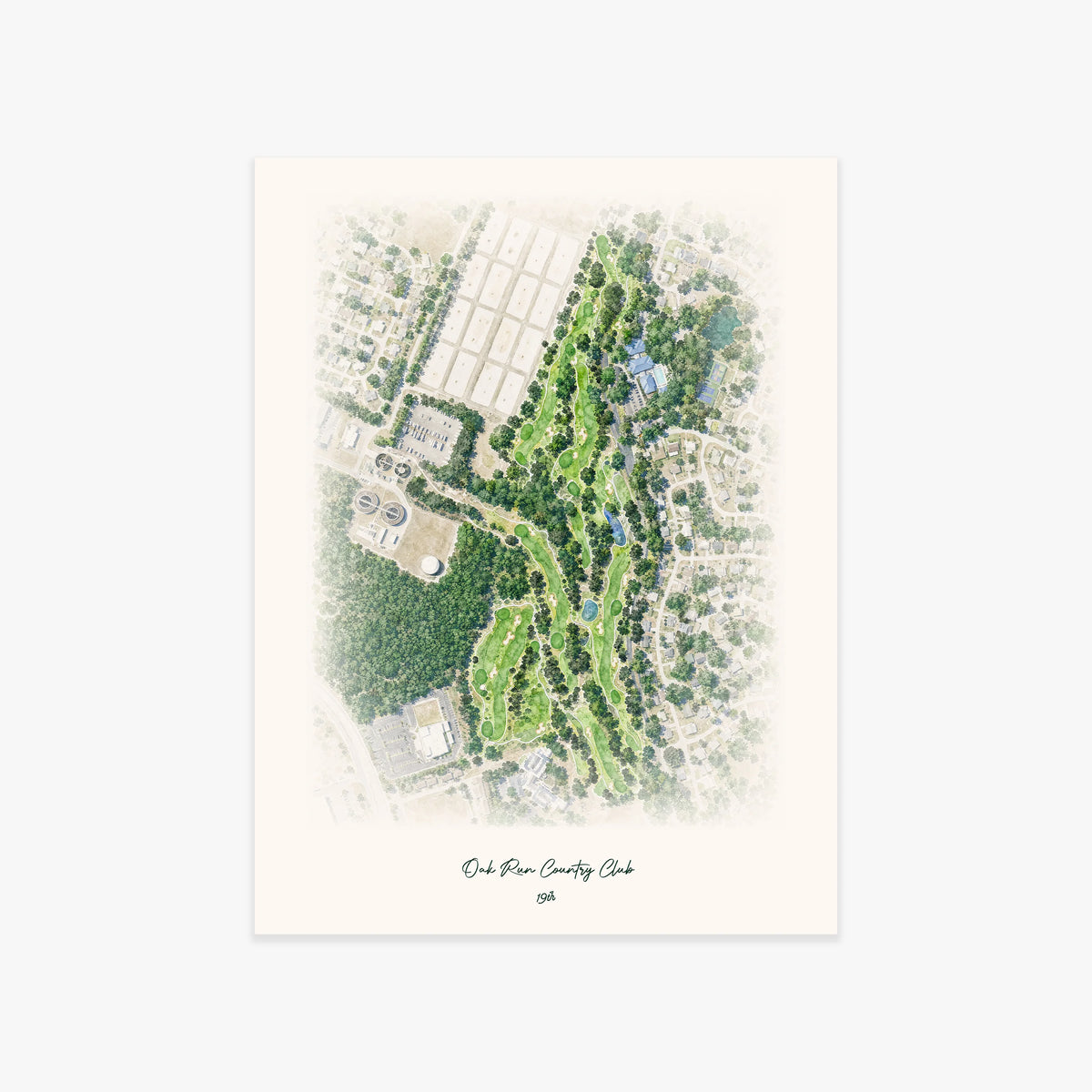 Oak Run Country Club printed artwork