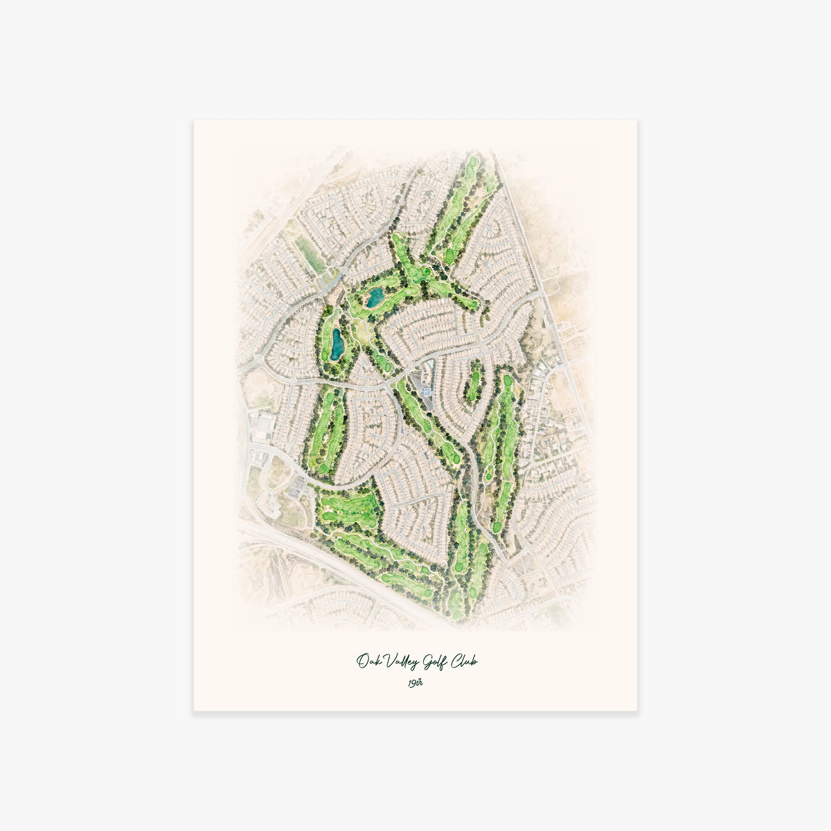 Oak Valley Golf Club printed artwork