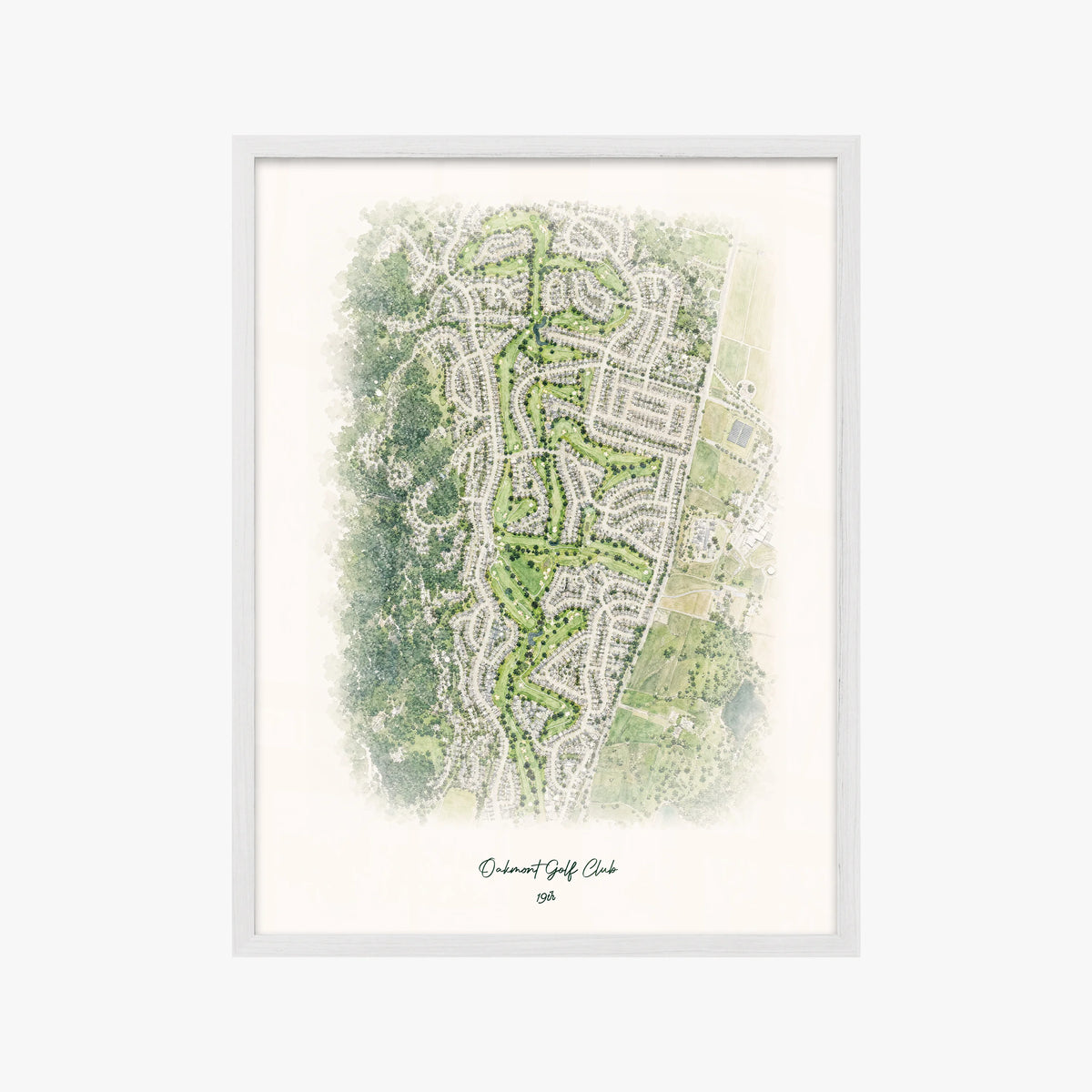 Oakmont Golf Club white frame
