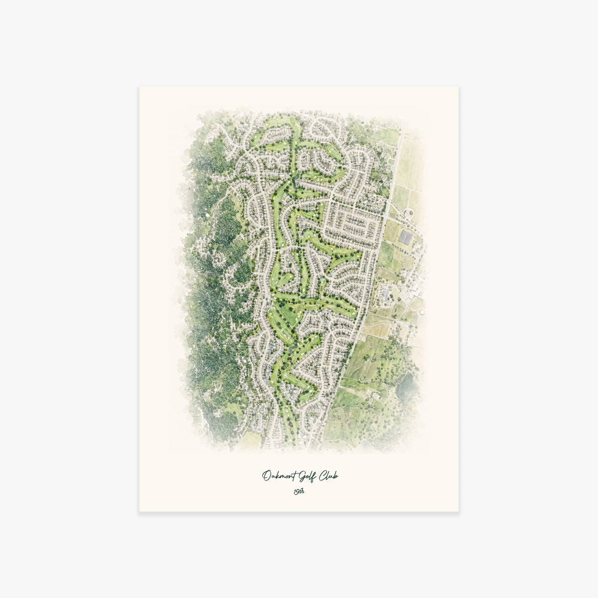 Oakmont Golf Club printed artwork