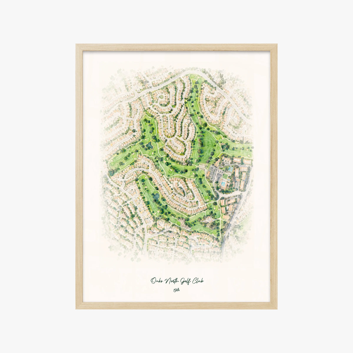 Oaks North Golf Club wood frame