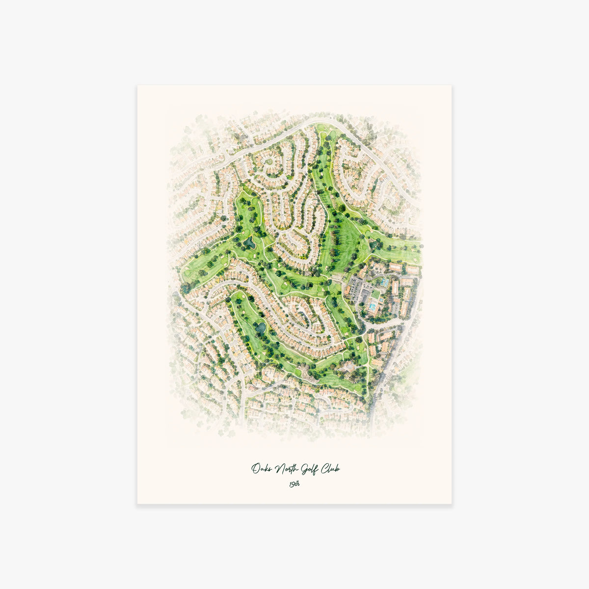 Oaks North Golf Club printed artwork
