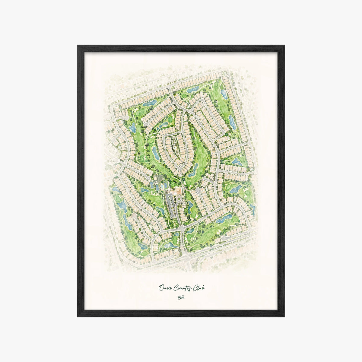 Oasis Country Club black frame